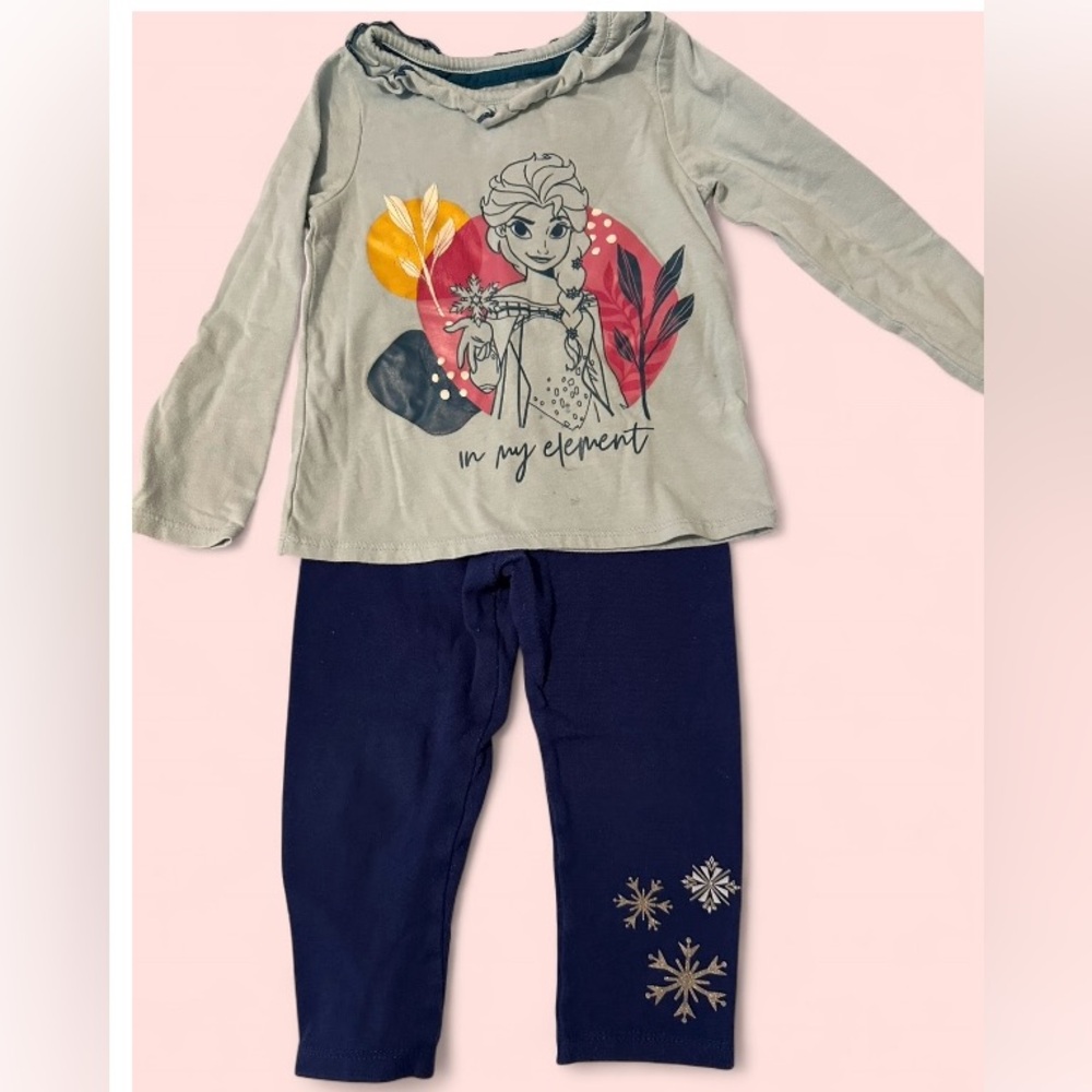 Frozen Gray and Navy Pajama Set for Kids